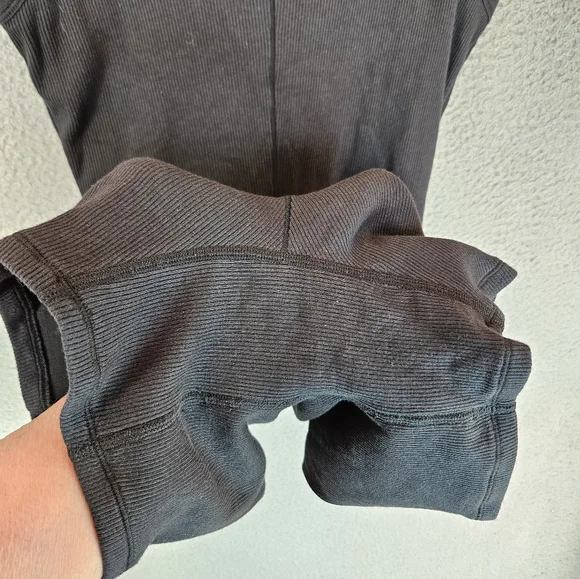 Skims Romper Womens Sz Black Med Ribbed Tank Shorts Bodysuit Minimalist Capsule - Picture 10 of 11